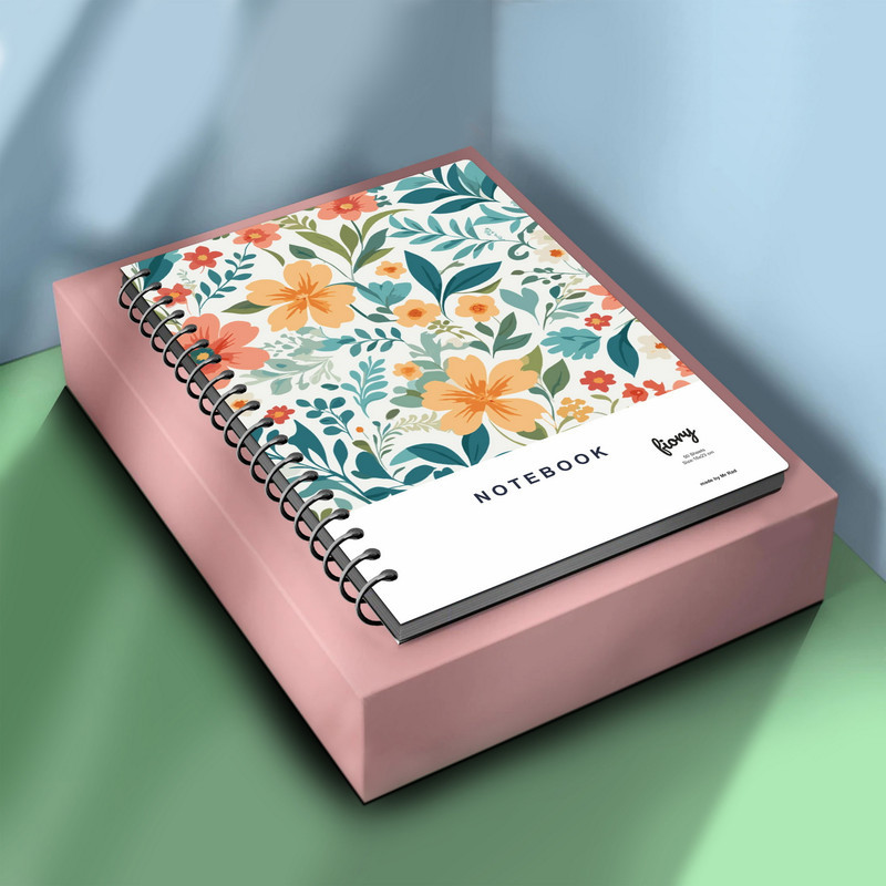 دفتر مشق 50 برگ مستر راد طرح بهارانه کد fiory 2725