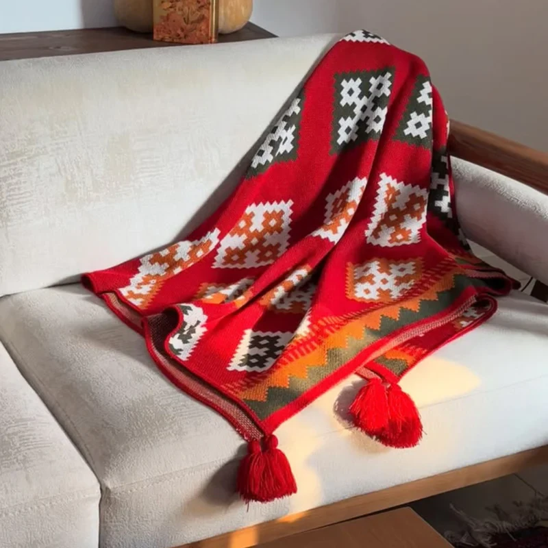 شال مبل و تخت مدل گلیم سنتی سایز ۱۸۰×۱۴۰ سانتیمتر