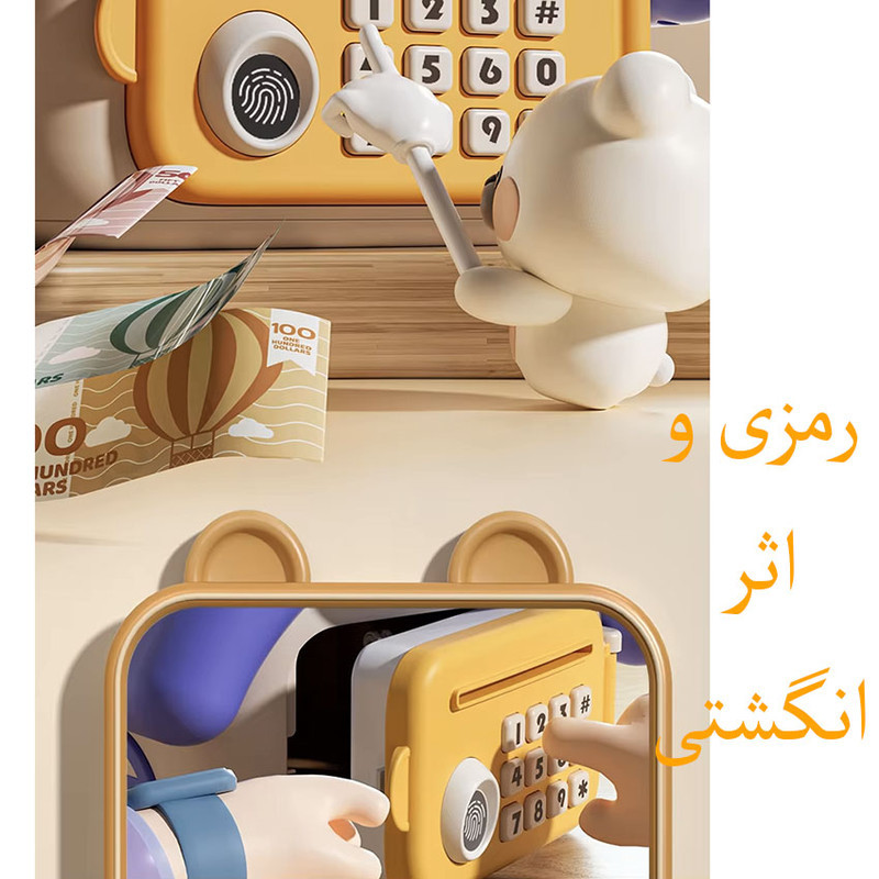 اسباب بازی مدل گاو صندوق اثر انگشتی طرح خرگوش چشمک زن کوله ای کد 33823