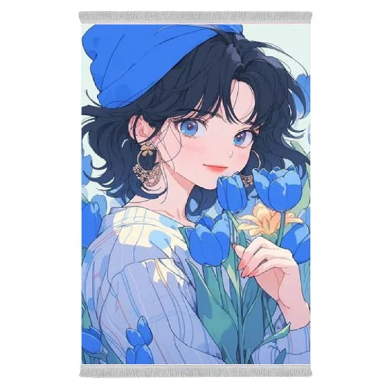 فرش پارچه‌ای دفه مدل فرشینه طرح فانتزی کد 8299