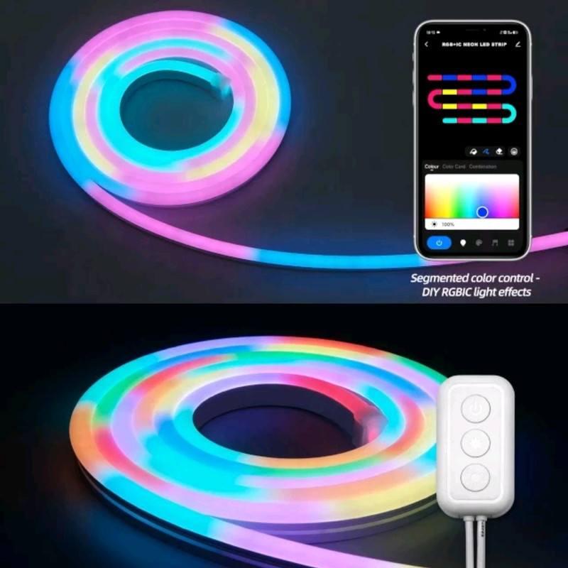 ریسه مدل نئون فلکسی RGB-IC App طول 5 متر