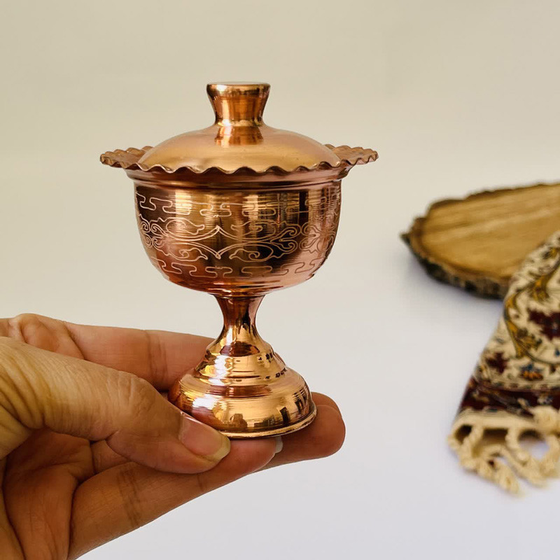 قندان مسی مدل لب چین کد ZH395.2