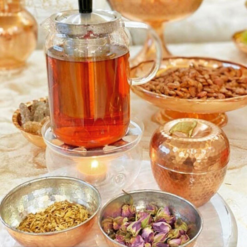 قندان مسی طرح سیب کد ZH04.2