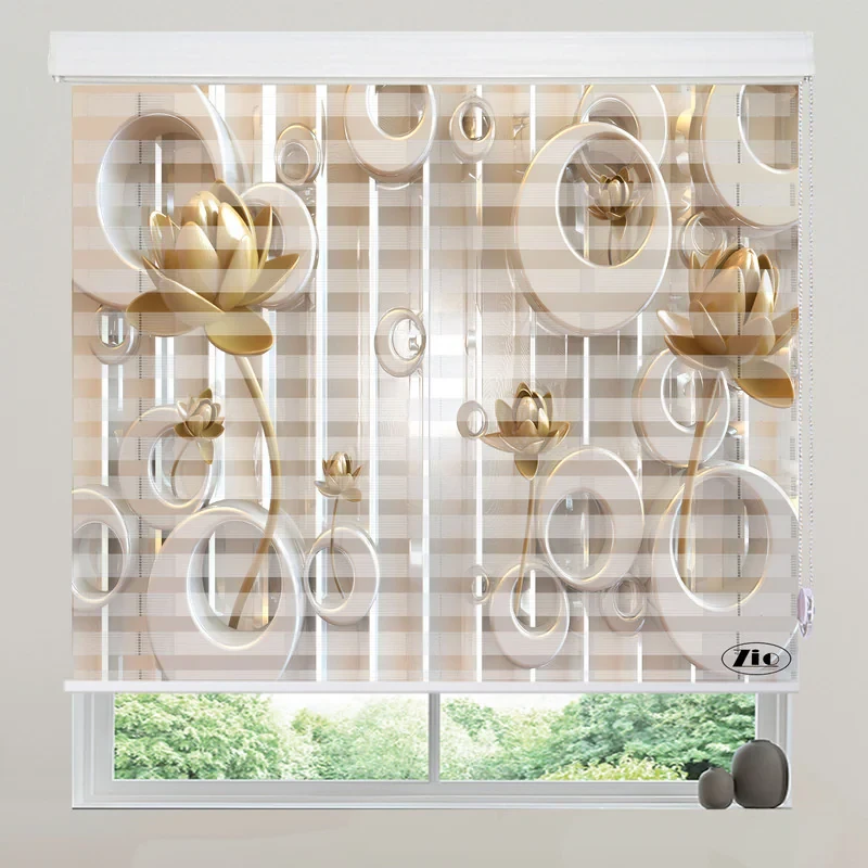 پرده زبرا زیو مدل 3D-1136 سایز 100x150 سانتی متر
