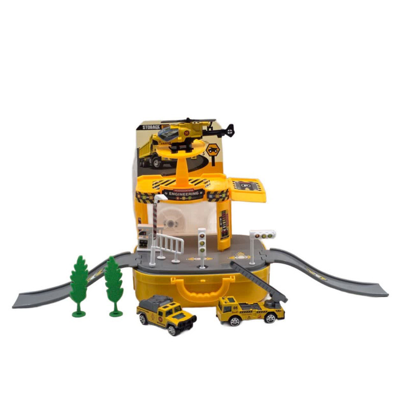 کیت ماشین بازی ناب سل مدل پارکینگ چمدانی راهسازی طرح Road construction machine