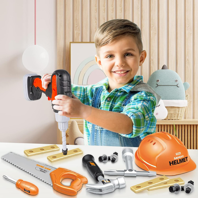 ست اسباب بازی ابزار مدل دریل طرح کیف ابزار کد 795 مجموعه 28 عددی
