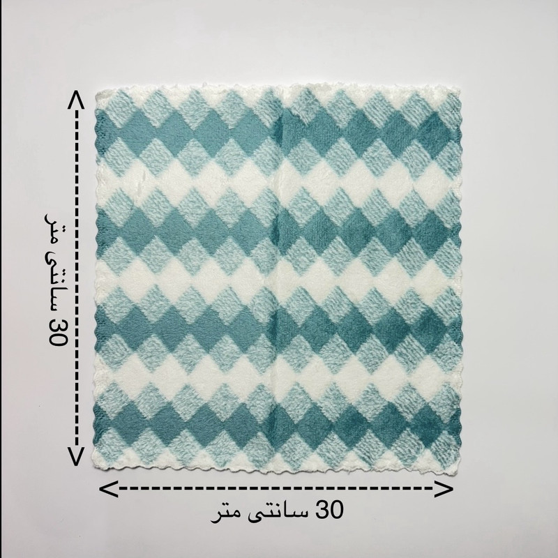 دستمال نظافت خانه و آشپزخانه میلان مدل سوپر پولیشی لوزی بسته 2 عددی