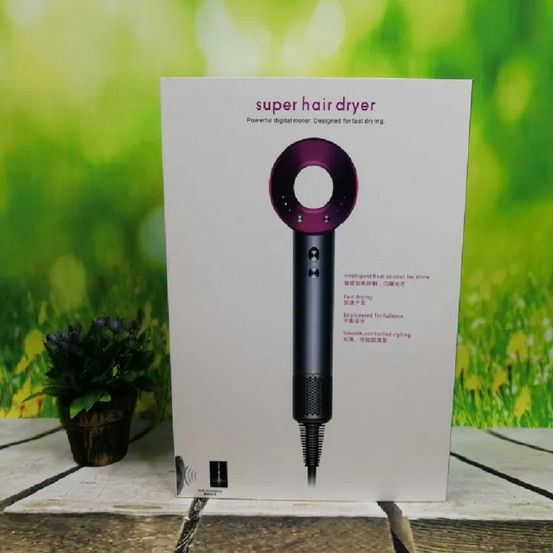 سشوار حرفه‌ای 1600 وات super hair dryer، موتور AC، وزن 160 گرم، المنت سرامیک تورمالین، دارای سری دیسپانسر، متمرکز‌کننده با ویژگی صاف‌کنندگی، با قابلیت عملکرد توربو