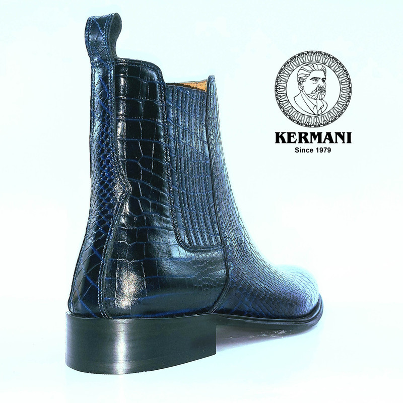 نیم بوت مردانه کرمانی مدل چرم دستدوز طبیعی کد 626