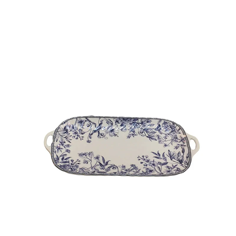 رولت‌خوری چینی گلد کیش مدل لوتوس GK701121-1 مناسب سرو و پذیرایی، قابل شستشو با دست و ماشین ظرفشویی
