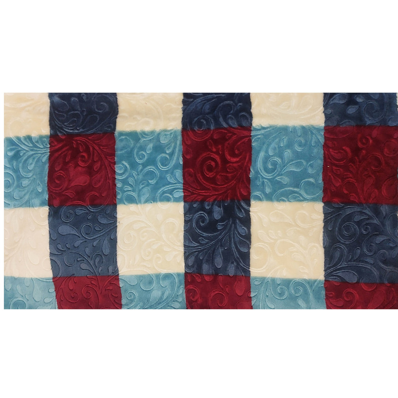 پتو 1 نفره مدل طرح برجسته گل سایز 220x140 سانتی‌متر