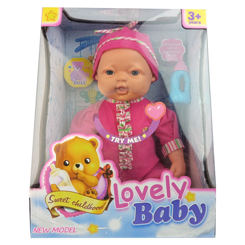 عروسک بلیندا مدل نوزاد شیر خوار Belinda Lovely Baby طرح صورت متحرک ارتفاع 38 سانتی متر