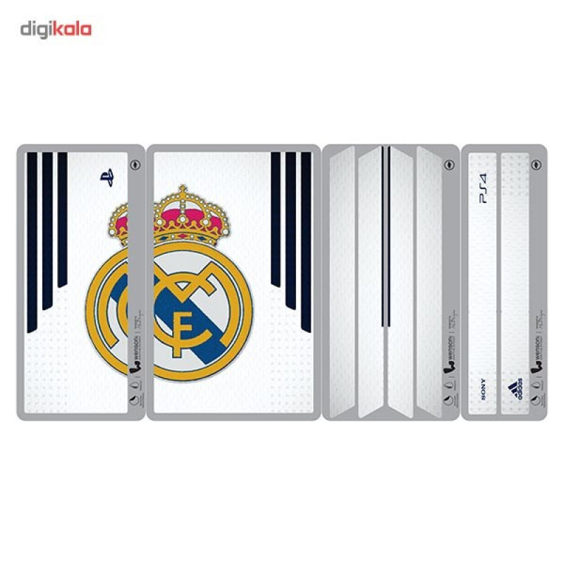 برچسب افقی پلی استیشن 4 ونسونی طرح Real Madrid CF White 2016