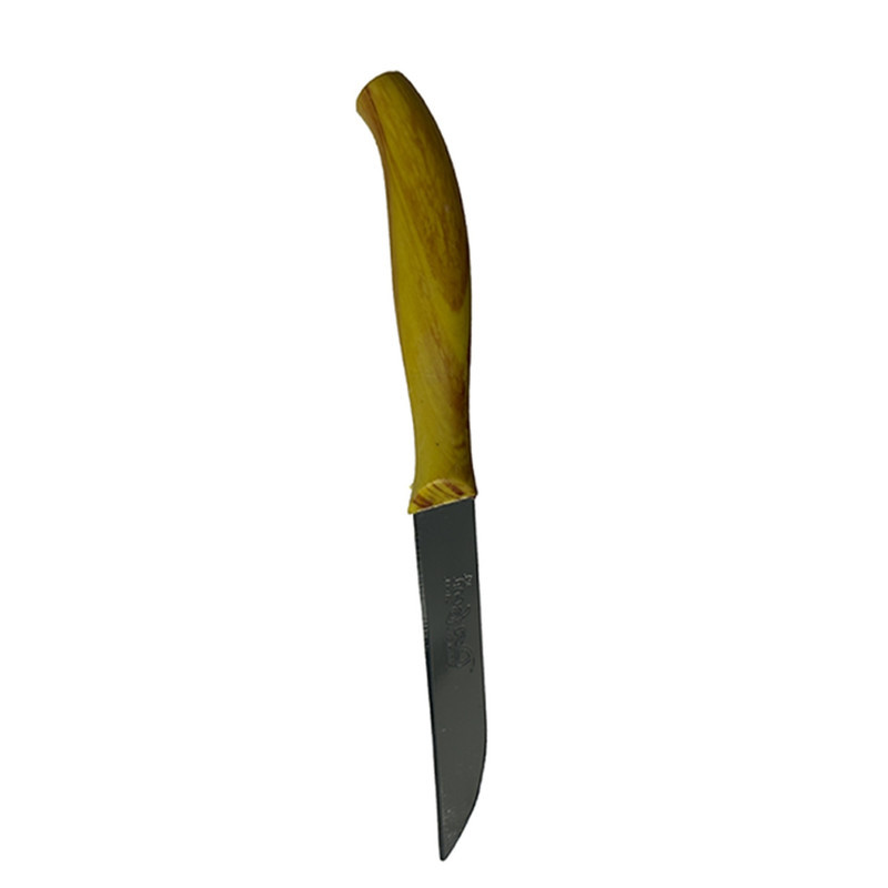چاقو میوه خوری دفنی مدل دسته چوبی کد SMT-12PCS مجموعه 12 عددی