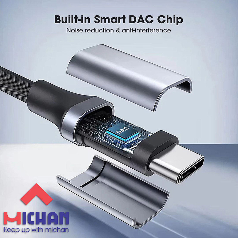 مبدل USB-C به جک 3.5 میلی متری میچان مدل T1