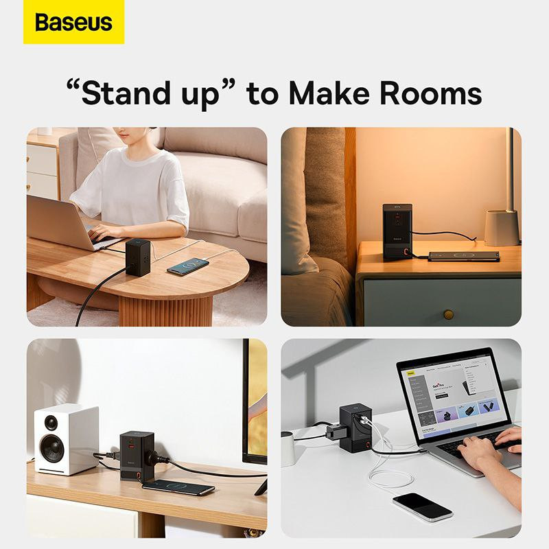 شارژر رومیزی باسئوس مدل PSLR000001 به همراه کابل USB-C