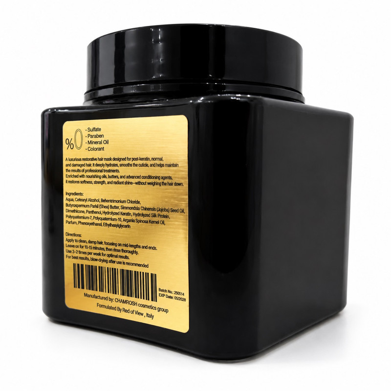 ماسک مو صاف کننده چمروش مدل پروتئین تراپی مناسب برای موهای کراتین شده و آسیب دیده حجم 750 میلی لیتر