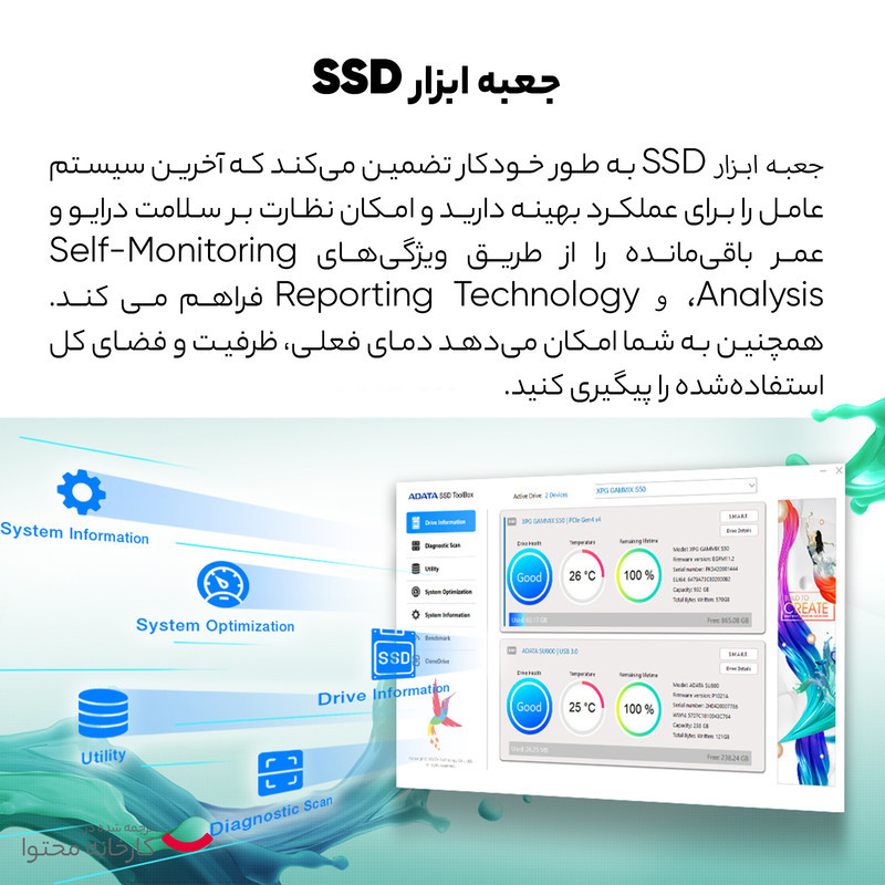 اس اس دی اینترنال SATA III ای دیتا مدل SU650 ظرفیت 512 گیگابایت