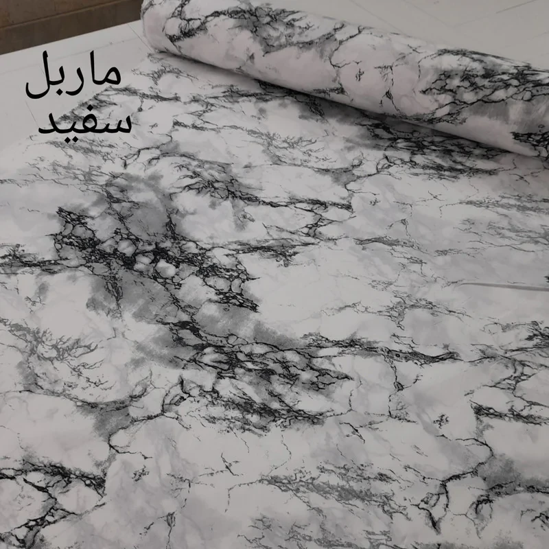 سرویس ملحفه مدل کشدوز niki04.25 طرح ماربل کد 120 یک نفره دو تکه