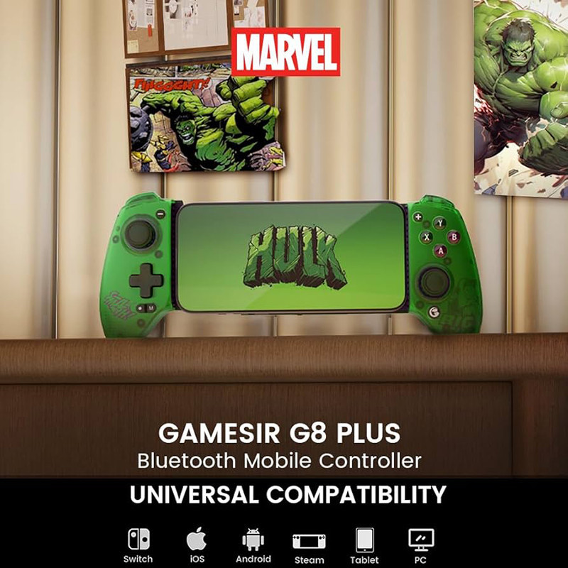 دسته بازی گیمسر مدل G8+ GALILEO WIRELESS طرح HULK