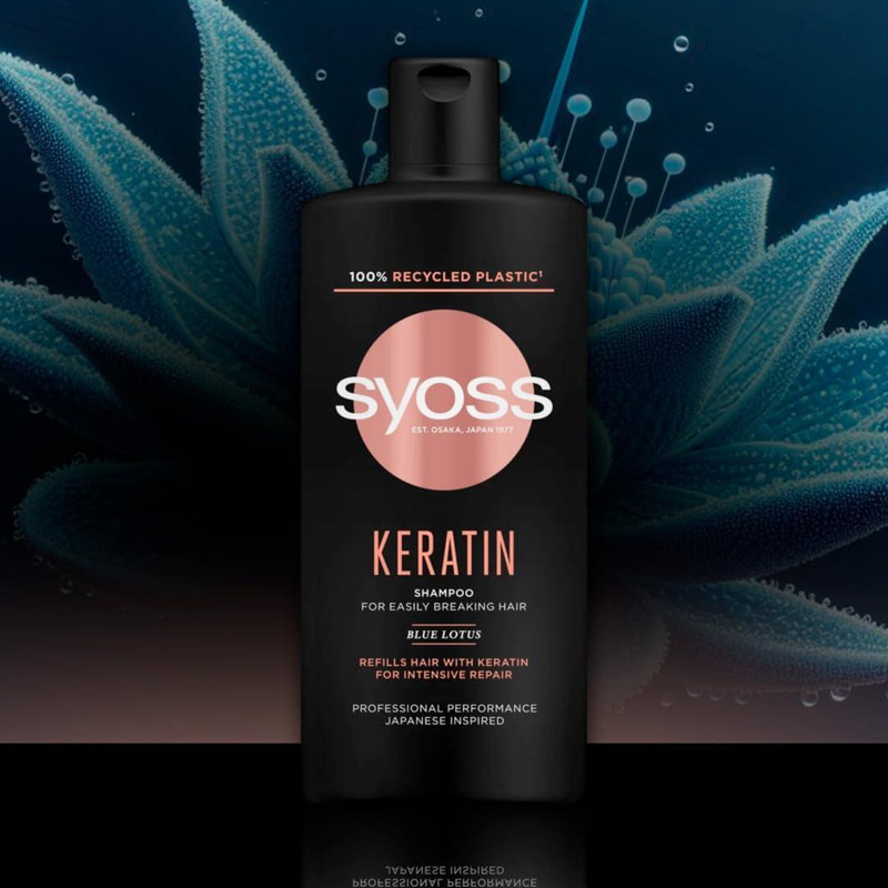 شامپو مو سایوس مدل keratin حجم 440 میلی لیتر