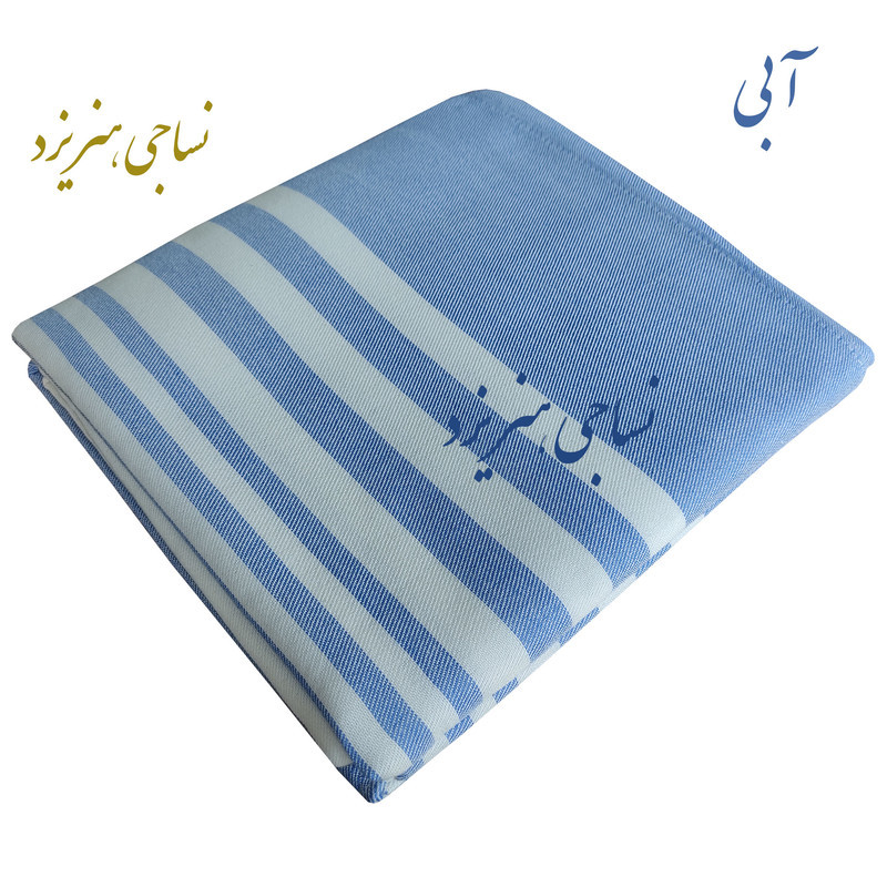 شمد دو نفره نساجی دُر هنر یزد مدل خطی رهام سایز 240x210 سانتی‌متر