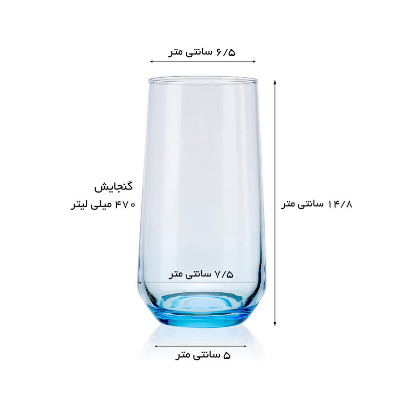 لیوان پاشاباغچه مدل آلگرا کد 420015 بسته شش عددی