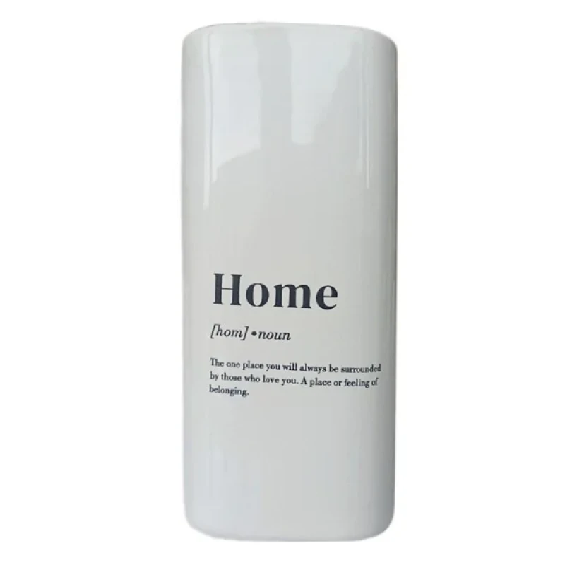 گلدان دکوری استوانه‌ای با چاپ ثابت کد 4، ابعاد 10×10×20 سانتی‌متر