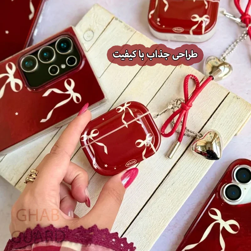 کاور قاب گارد مدل AIPSG مناسب برای کیس اپل AirPods 3 به همراه بندآویز