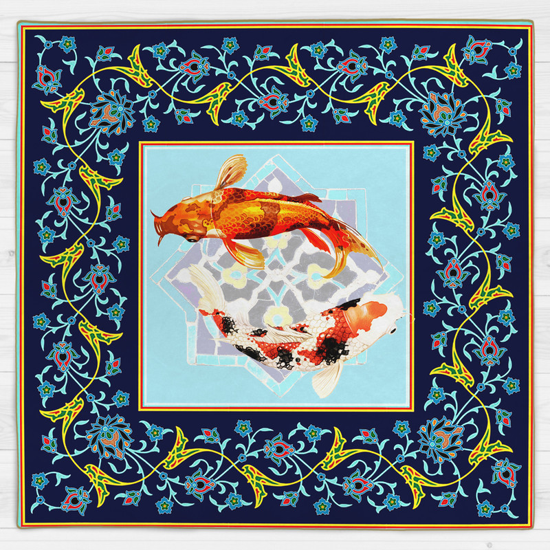 رومیزی طرح ماهی نوروز کد 9298