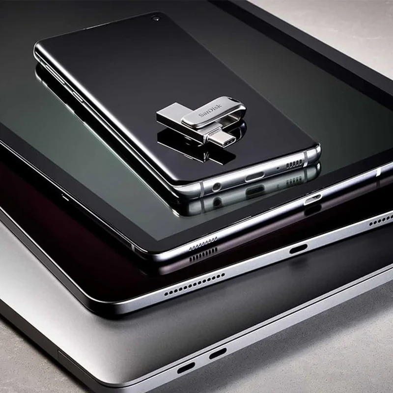 فلش مموری سن دیسک مدل Ultra Dual Drive Luxe ظرفیت 64 گیگابایت با رابط USB 3.2