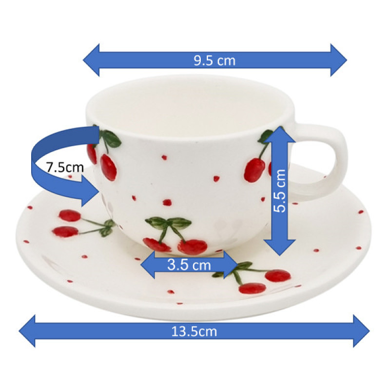 سرویس چای خوری 9 پارچه 2 نفره مدل شقایق کد 2415P9xalb