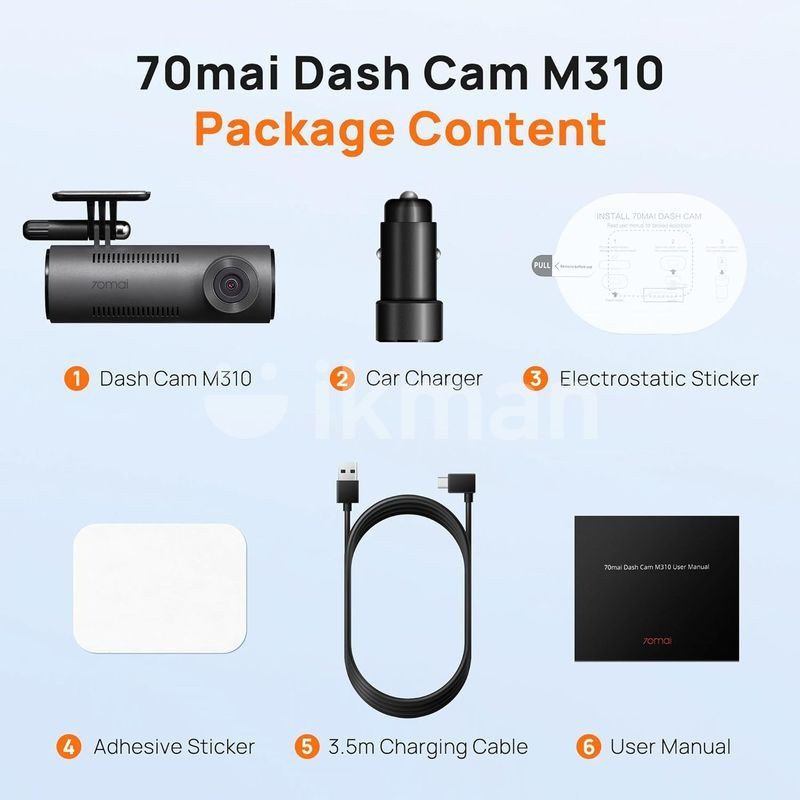 دوربین ثبت قایع خودرو سونتی میریِ مدل 70mai Dash Cam M310