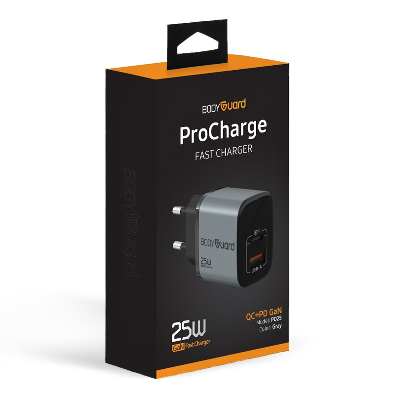 شارژر دیواری 25 وات 2 پورت بادیگارد مدل ProCharge