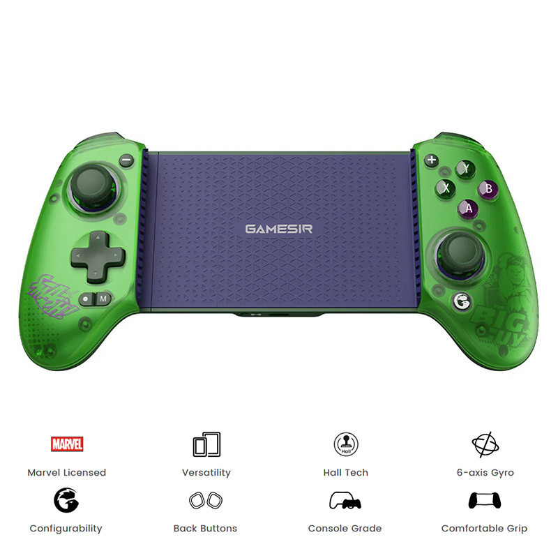 دسته بازی گیمسر مدل G8+ GALILEO WIRELESS طرح HULK