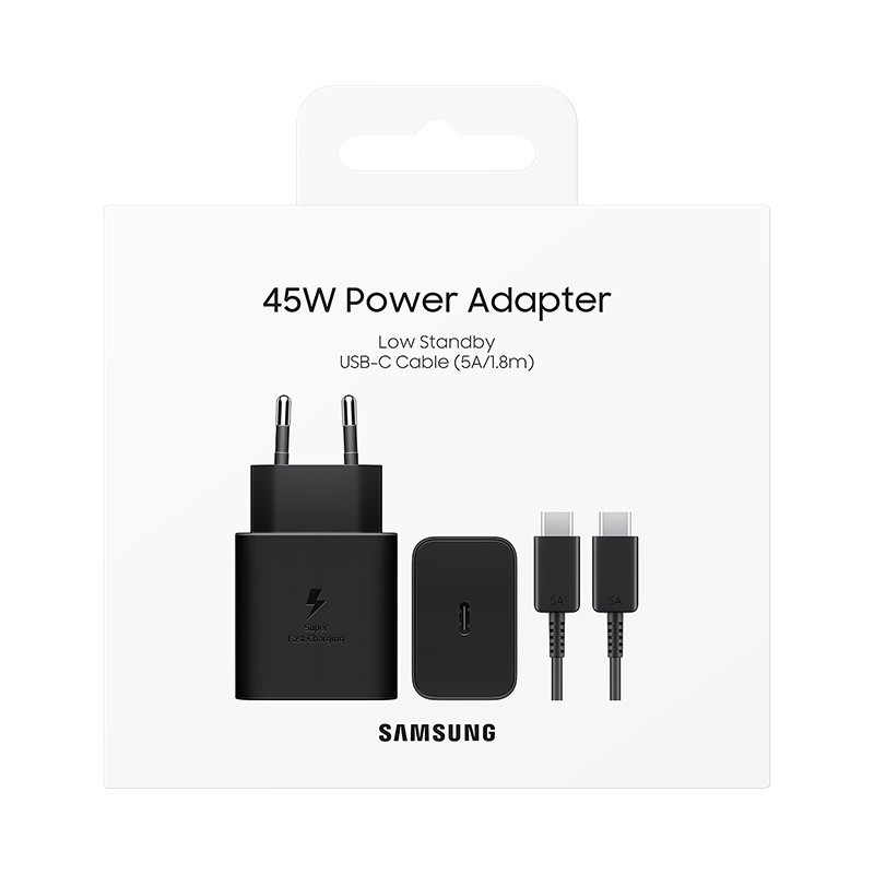 شارژر دیواری 45 وات سامسونگ مدل EP-T4511 Low Standby به همراه کابل USB-C به طول 1.8 متر