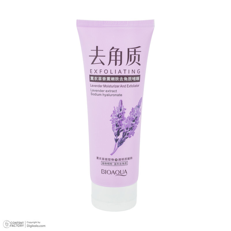 ژل لایه بردار صورت بی آکوا مدل Lavender مناسب برای انواع پوست وزن 120 گرم