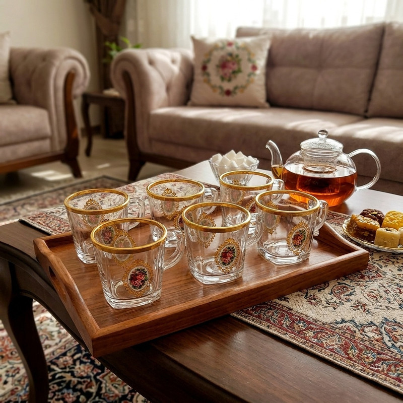 لیوان بلینک مکس مدل کار چهارگوش رز بسته 6 عددی