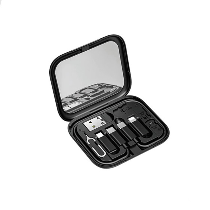 کابل تبدیل USB-CUSB به لایتنینگUSB-CMicroUSB بیوا مدل C-18 طول 0.28 متر