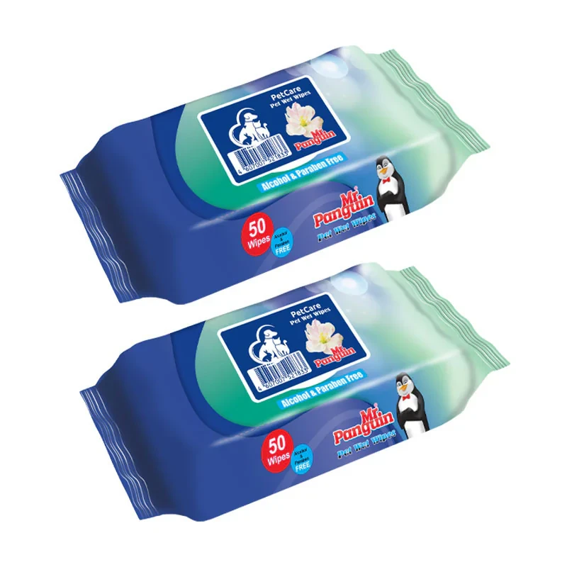 دستمال مرطوب حیوانات خانگی مدل Scented وزن 300 گرم بسته 2 عددی