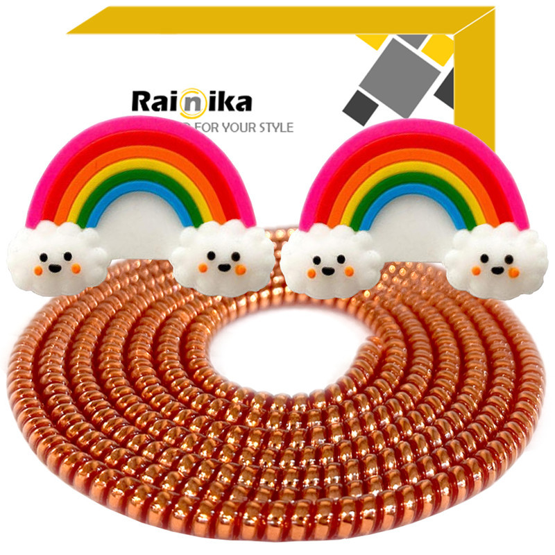 محافظ کابل شارژ و هندزفری رینیکا مدل Rainbow KK 03 مجموعه 3 عددی