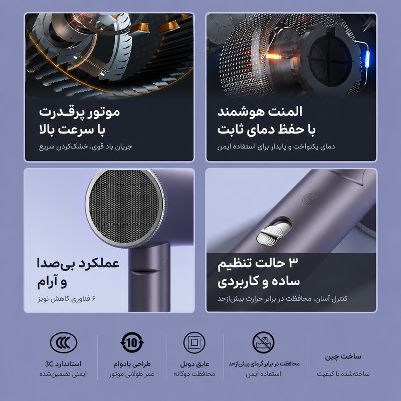 سشوار حرفه‌ای 2400 وات والر مدل 9066