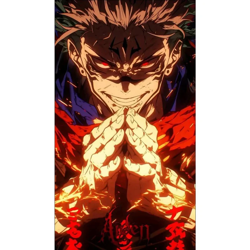 پوستر بوم استیکر طرح انیمه Jujutsu Kaisen مدل Sukuna کد P90