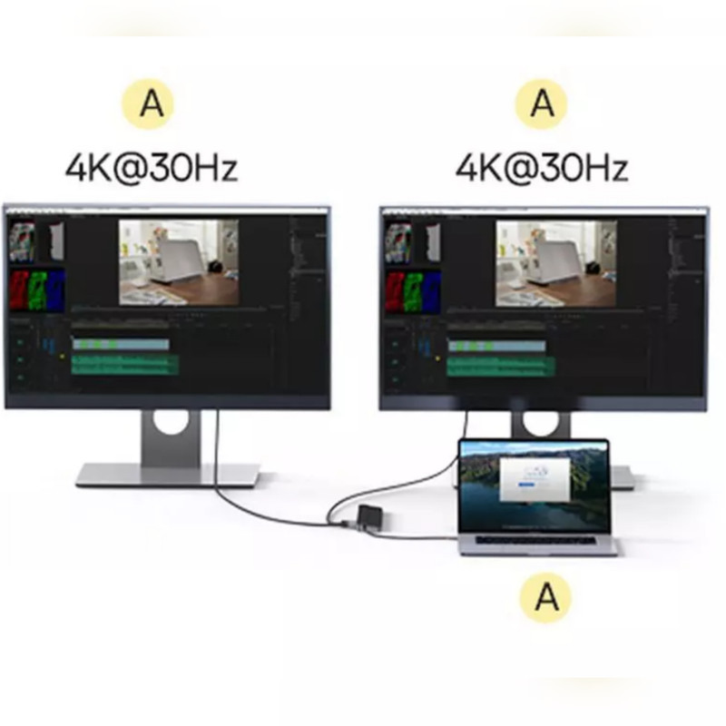 هاب 11 پورت USB-C باسئوس مدل BS-OH060