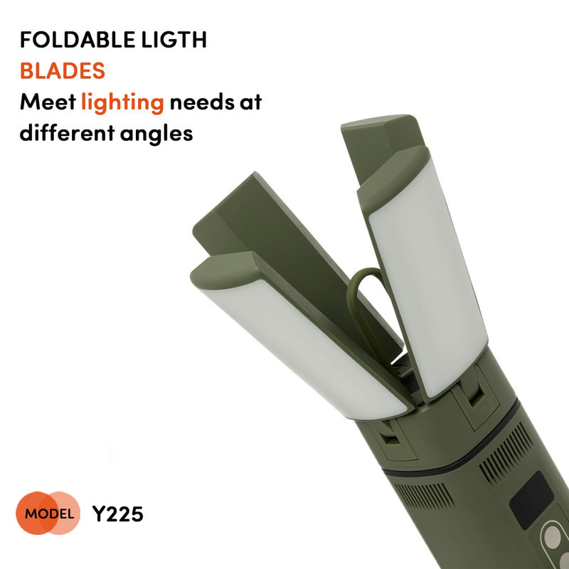 اسپیکر بلوتوثی قابل حمل کربی مدل Y225 POWERBANK&CAMPING LIGHT