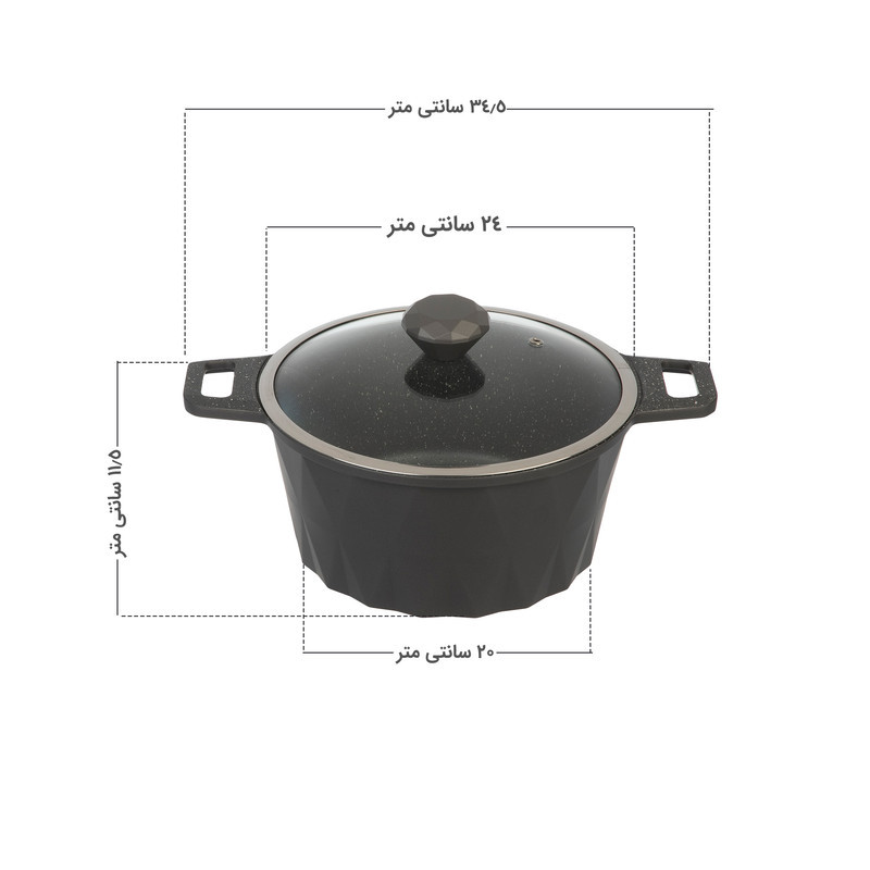 قابلمه تکنو مدل Diamond سایز 24
