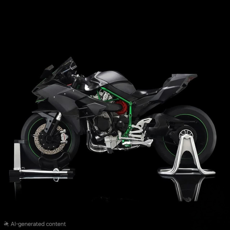 موتور بازی ناب سل مدل کاوازاکی نینجا H2R دودزا شارژی کد kawasaki h2r ninja spray 1:6 naab002
