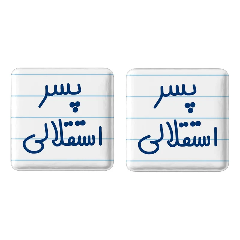 مگنت خندالو مدل پسر استقلالی کد 6543 مجموعه 2 عددی