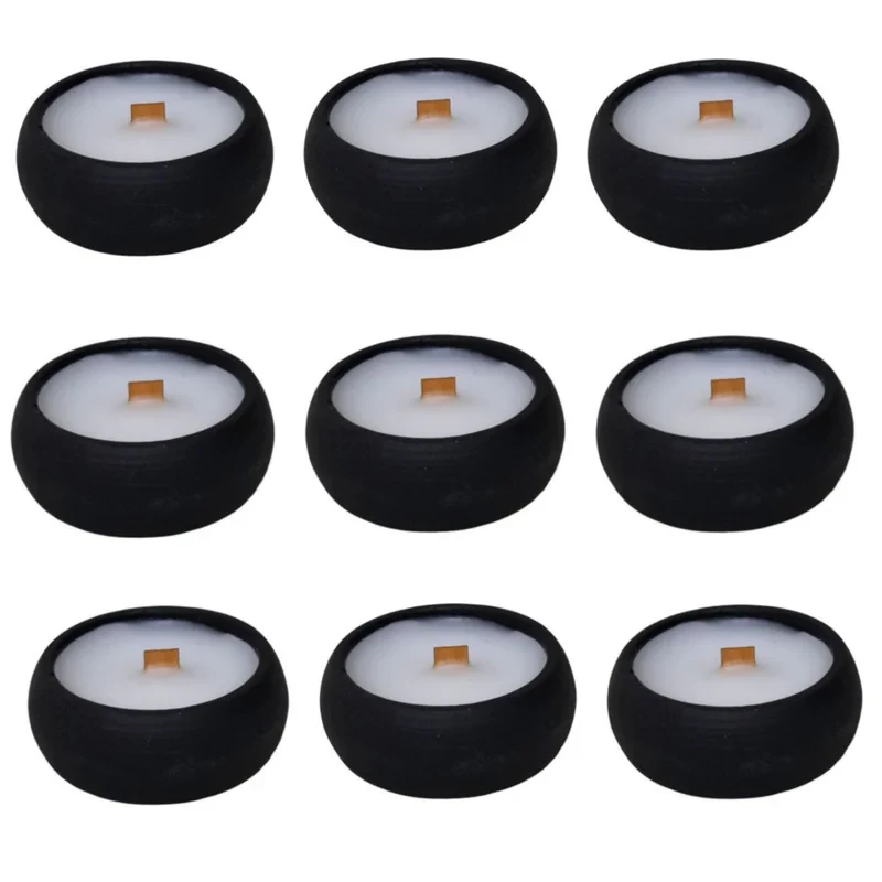 شمع وارمر مدل ژورنالی کد wooden wick بسته 9 عددی