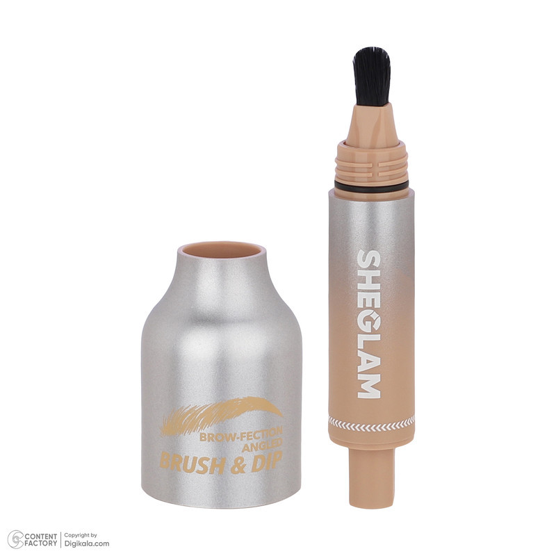 سایه ابرو شیگلم مدل  angled brush&dip latte